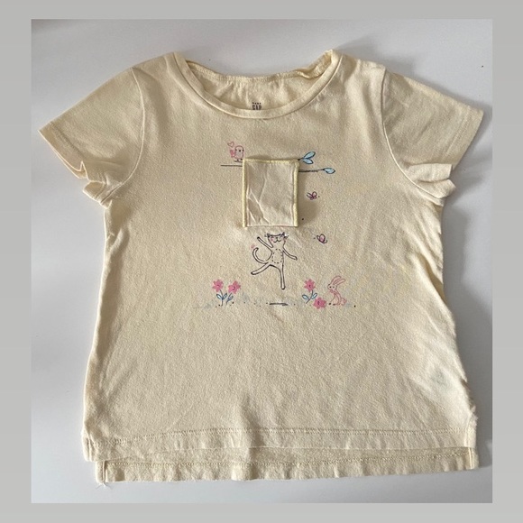 Light Yellow/Cream Kids Swing Shirt. - Picture 2 of 3